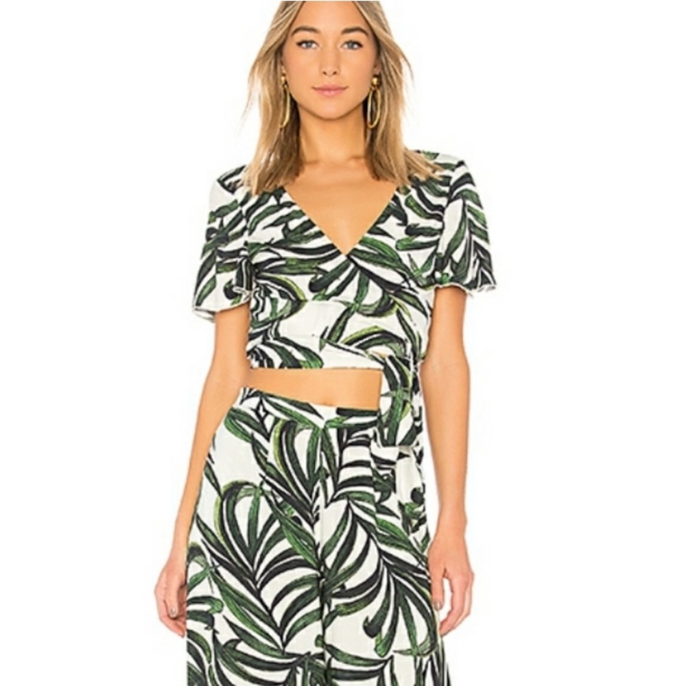 Show Me Your Mumu Wrap Crop Top